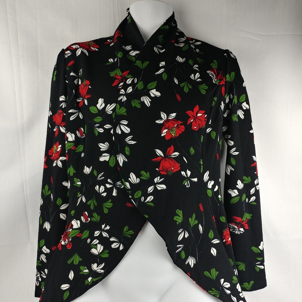 Women Long Sleeve Open Front Draped Career Blazer